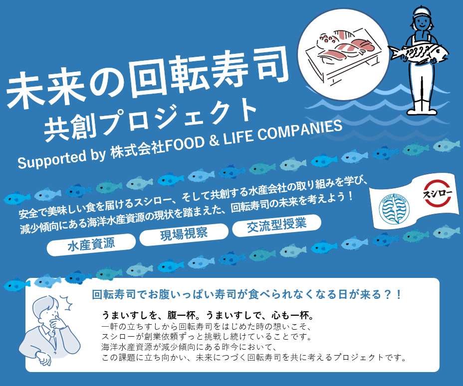 F&LC teams up with Nippon Travel Agency to launch “The Future of Kaiten Sushi Co-Creation Project” – Supporting high school students’ research activities through fieldwork in the fisheries and restaurant industries –